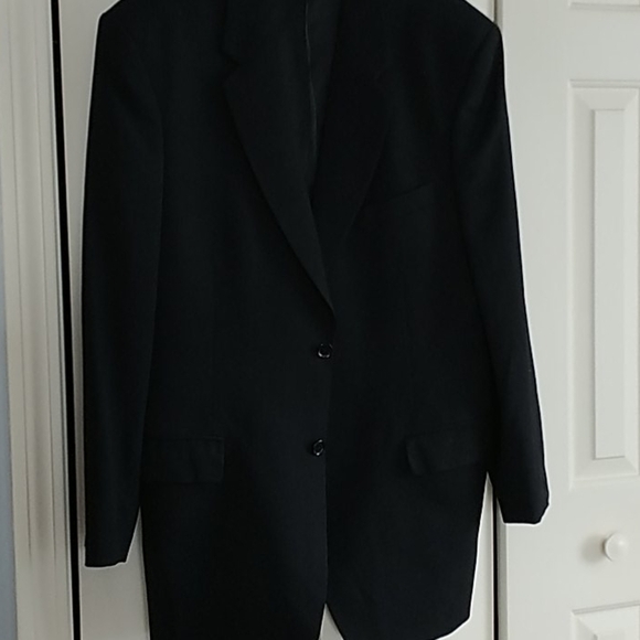 Macy's Men's Store Kasper, Black Blazer 44T - Picture 1 of 8